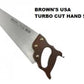 Brown Hand Saw 24 inches. 3 sided precision ground and induction hardened teeth for easy and perfect cutting mega