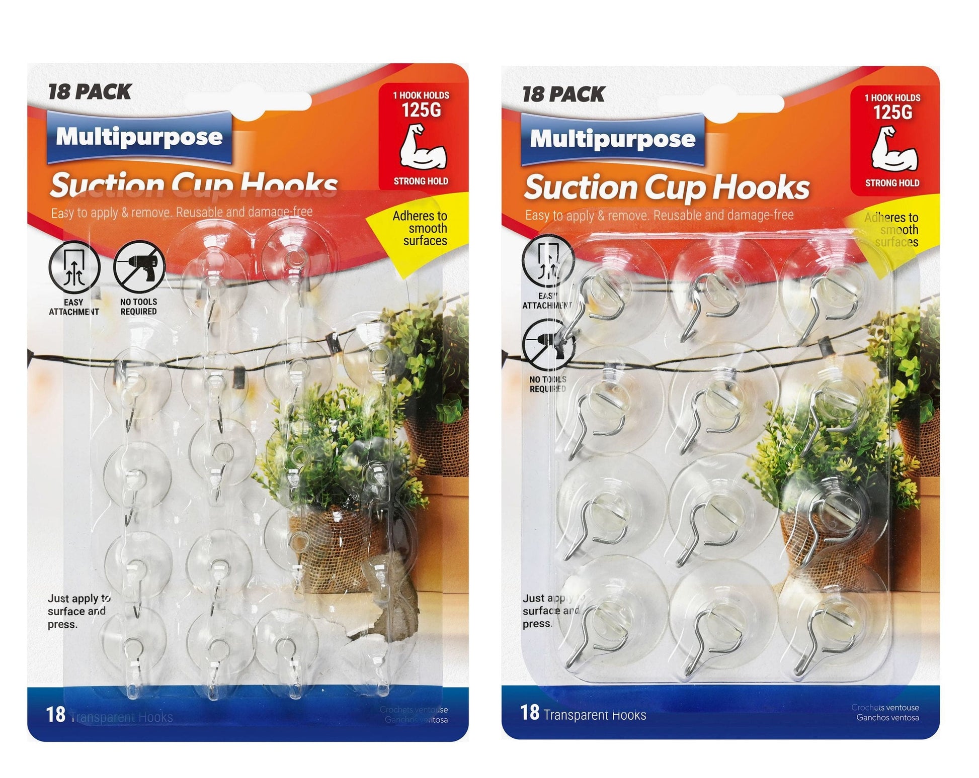 Multipurpose Suction Cup Hooks Size 1 Inch 18 pcs in pack- HY0285 ebuystt