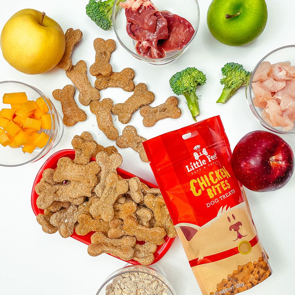 LITTLE FEET DOG TREATS BITES CHICKEN 125G - LFDTB125 Pie's Variety Store