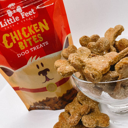 LITTLE FEET DOG TREATS BITES CHICKEN 125G - LFDTB125