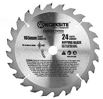 Worksite TCT Carbide Tipped Circular Saw Blade 6 1/2 inch (165mm).General Purpose for Wood, Laminate, Veneered Plywood & Hardwoods for Contractors and DIY.  Blade for Cordless Circular Saw CCS334- CCS334-JP Worksite Hand Tools