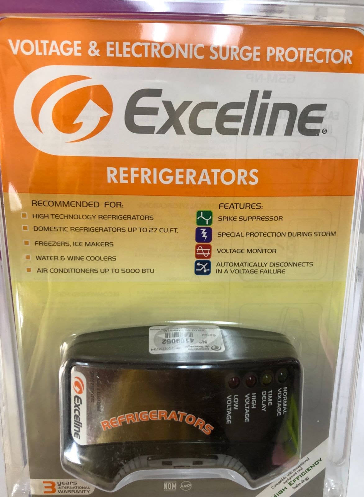 Exceline Surge Protector for (Refrigerators)- GSM-NP120E MEGA