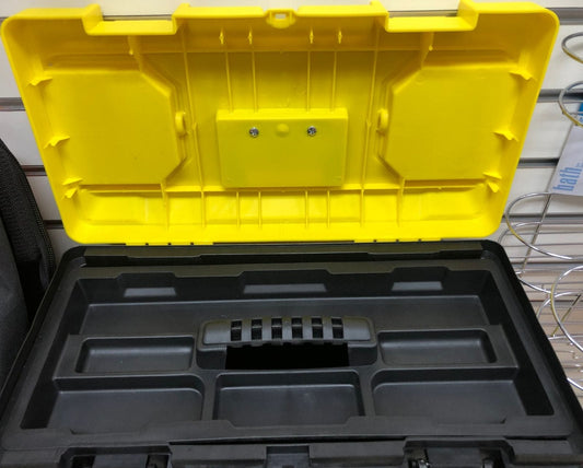 WORKSITE Plastic Tool Box - 19 inches Separate accessory storage box and non-slip handle. Ideal for storing nails, screws, nut, bolt, bits, fasteners and more- WT8076 / WT8078 Worksite Hand Tools