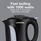 Proctor Silex Electric Tea Kettle, Water Boiler & Heater, 1L, Auto-Shutoff & Boil-Dry Protection, (Black) - K2071PS ebuystt