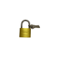 BRASS PADLOCK ON CARD 25/32/38/40/50/60 - 007027 mega