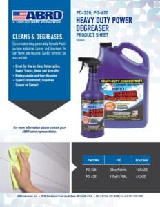 HEAVY DUTY POWER DEGREASER - 32 OZ/946mL  PD320  (MABRO026) MASMEGA