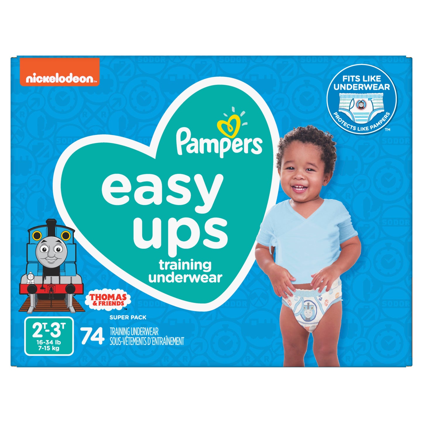 PAMPERS BABY EASY UP 2T3T SUPERBOY 74CT - PBEU2T3TSB Pie's Variety Store