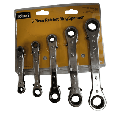 Rolson 5pc Offset Ratchet Ring Spanner Set-ROL46905