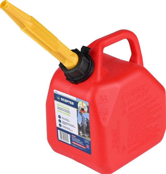 Scepter Self Venting Gasoline Can, Bright Red, with Position Spout. Ideal for Filing Vehicles, Grass Cutters, Generators and More - 07081, 07079, 07622 MEGA