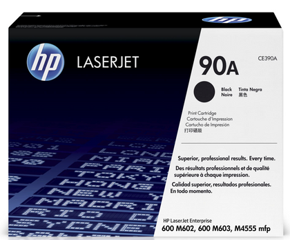 HP 90A Black Original LaserJet Toner Cartridge - CE390A