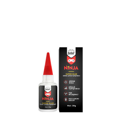 Ninja Super Glue 20g Can be used on rubber, plastic, metal, ceramic, leather, marble, and glass. - 404440
