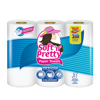 SOFT N PRETTY PAPER TOWEL VALUE PACK 3CT - SNPPTVP3CT