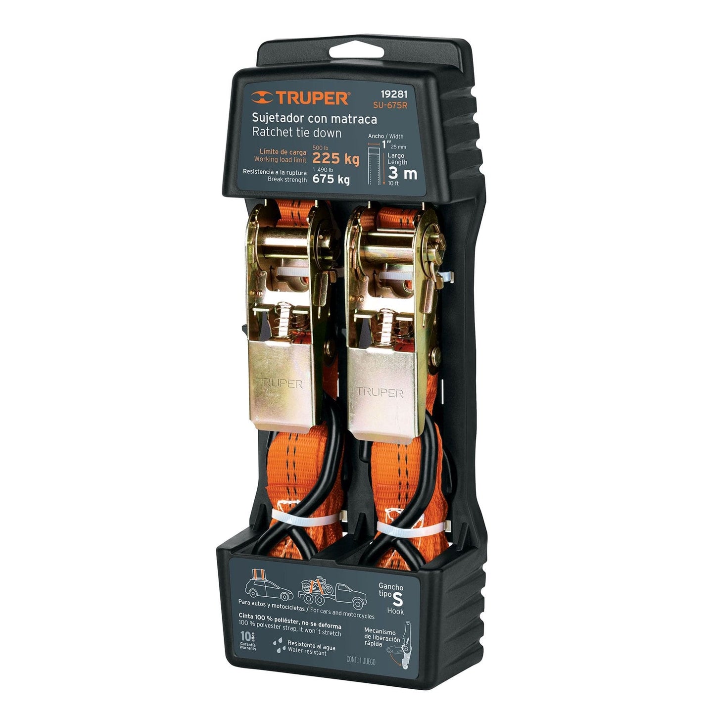 Truper Rachet, Durable, Perfect to Have within Private or Commercial Use, Sturdy and Ergonomically Design - 19281 MEGA