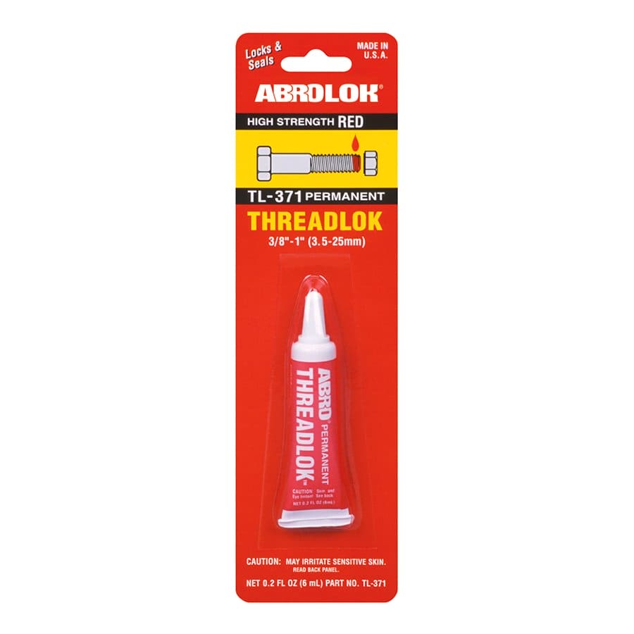 ABRO Threadlok Industrial-Grade Epoxy Resin Adhesive, Red, 6 ml, High Strength, Versatile, Easy to Use, Prevents Loosening, Ideal for Fasteners--TL371 ( MABR0015) ebuystt