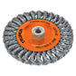 TRUPER CIRCULAR 5\8" WIRE WHEEL BRUSH Circular brush 6" braided wire, arbor 5/8"-11 STANDARD THREAD16MM- 17527 MEGA