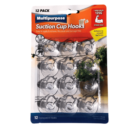 Multipurpose Suction Cup Hooks Size 1 Inch 18 pcs in pack- HY0285