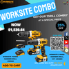 WORKSITE 'DRILL COMBO' - 2-Speed Hammer Drill (CD320H) & Cordless Hammer Drill Driver (CD334H)-- CD320H-CD334H