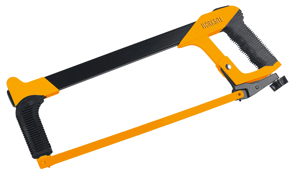 Worksite Hacksaw Frame 12 inches (300mm) Adjustable Hacksaw for Cutting Wood, PVC Pipes, Steel Pipes, Carpentry, Woodworking, Ideal for indoor DIY work etc. WT3060 Worksite Hand Tools