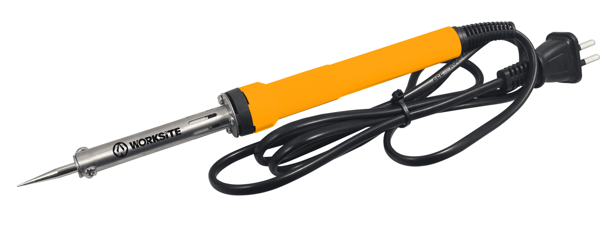 Worksite 100 W Electric Soldering Iron 110 V-120V, 50/60 HZ with Iron Stand. This tool is used for joining stained glass, light sheet metal and heavy electronic soldering work - WT9013B-110V
