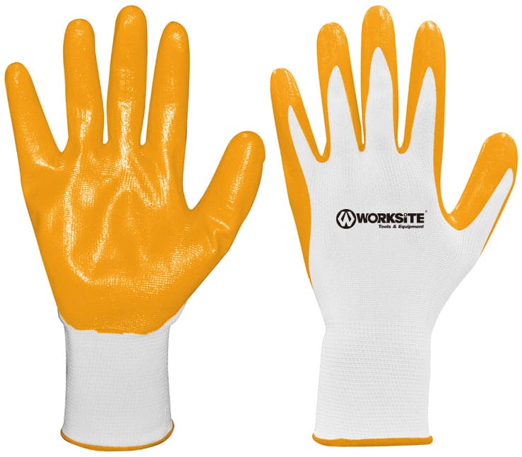 Worksite Nitrile Gloves, yellow Perfect for painters, plumbers, janitors, mechanics, industrial and household use.-WT9507 Worksite Hand Tools