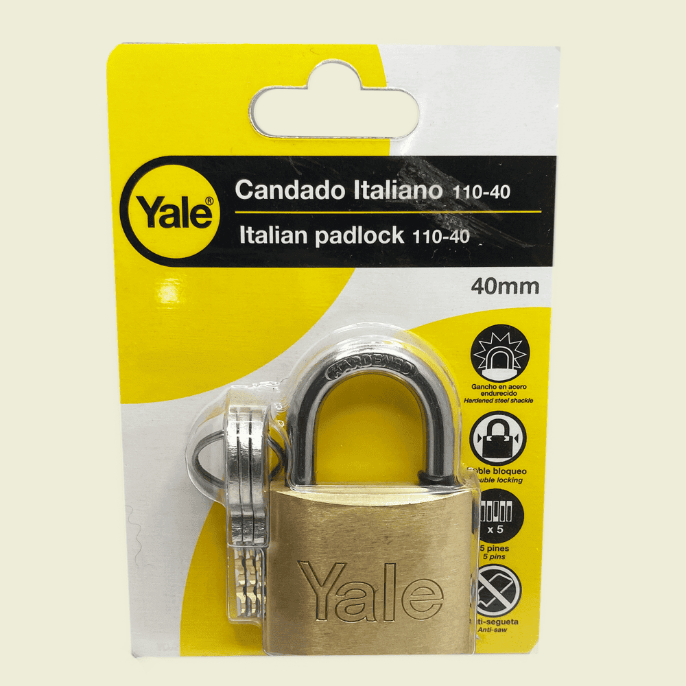 Yale 40mm Brass Padlock-13307/ 0001107 MEGA