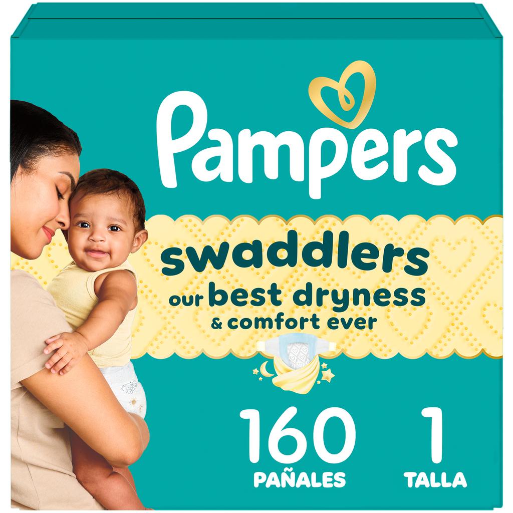 Pampers Hypoallergenic Baby Diapers Swaddlers Size 1 / 160 Units 476481 Ebuystt