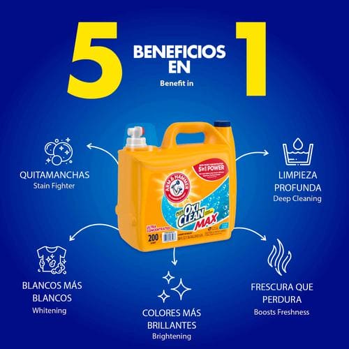 Arm and Hammer Ultra Concentrated Liquid Laundry Detergent with Oxi Clean 5.91 L / 200 oz / 200 Loads-457256 Hannah's Variety Store