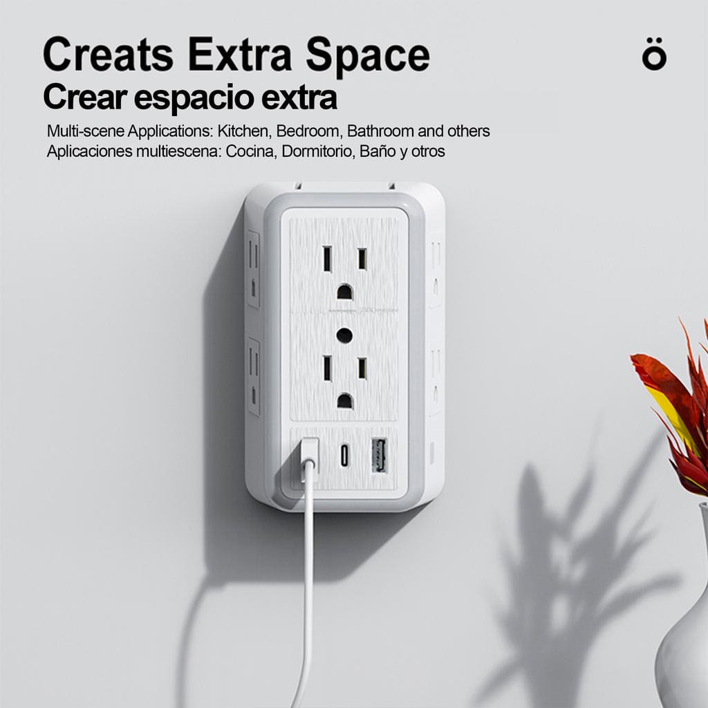 ProHT 6-Outlet Multiple Plug USB and Night Light. Get unmatched power with the ProHT power strip.-460644 EBUYSTT