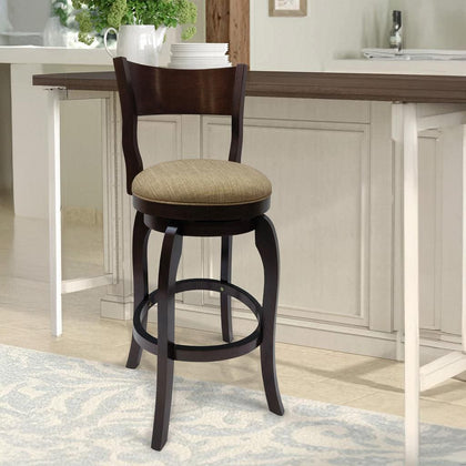 Swivel Barstool Wood ideal to complement bars, kitchens, or entertainment areas -483754