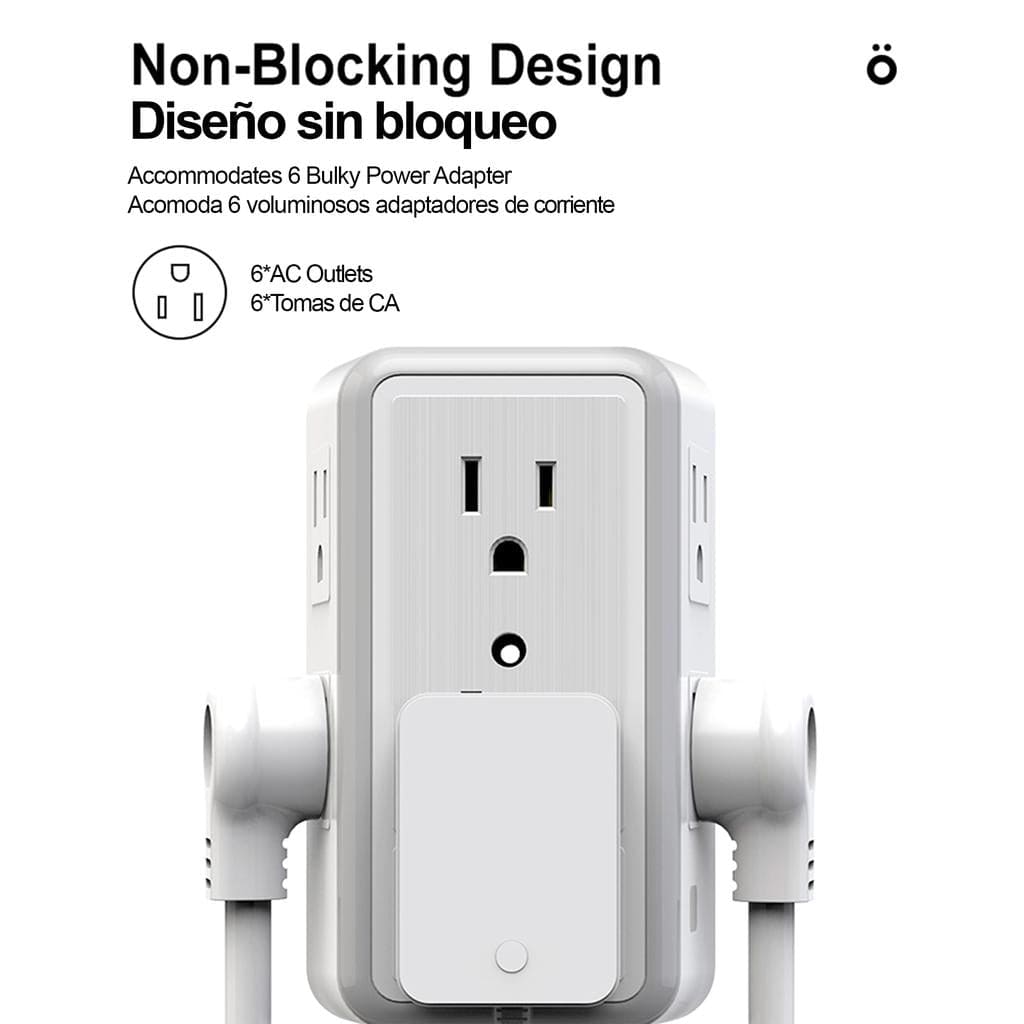 ProHT 6-Outlet Multiple Plug USB and Night Light. Get unmatched power with the ProHT power strip.-460644 EBUYSTT