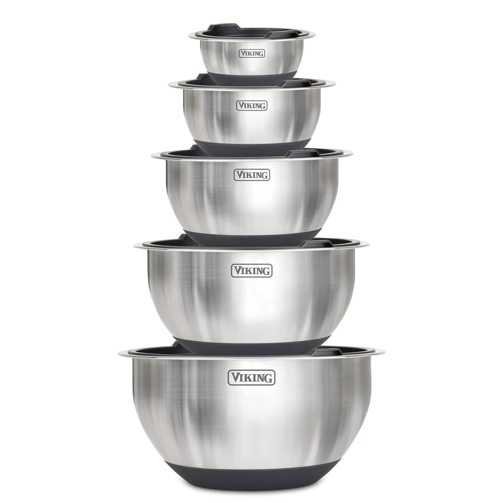 Viking Stainless Steel Mixing Bowls Set 10 Pieces - 493218-0840595110667 ebuystt
