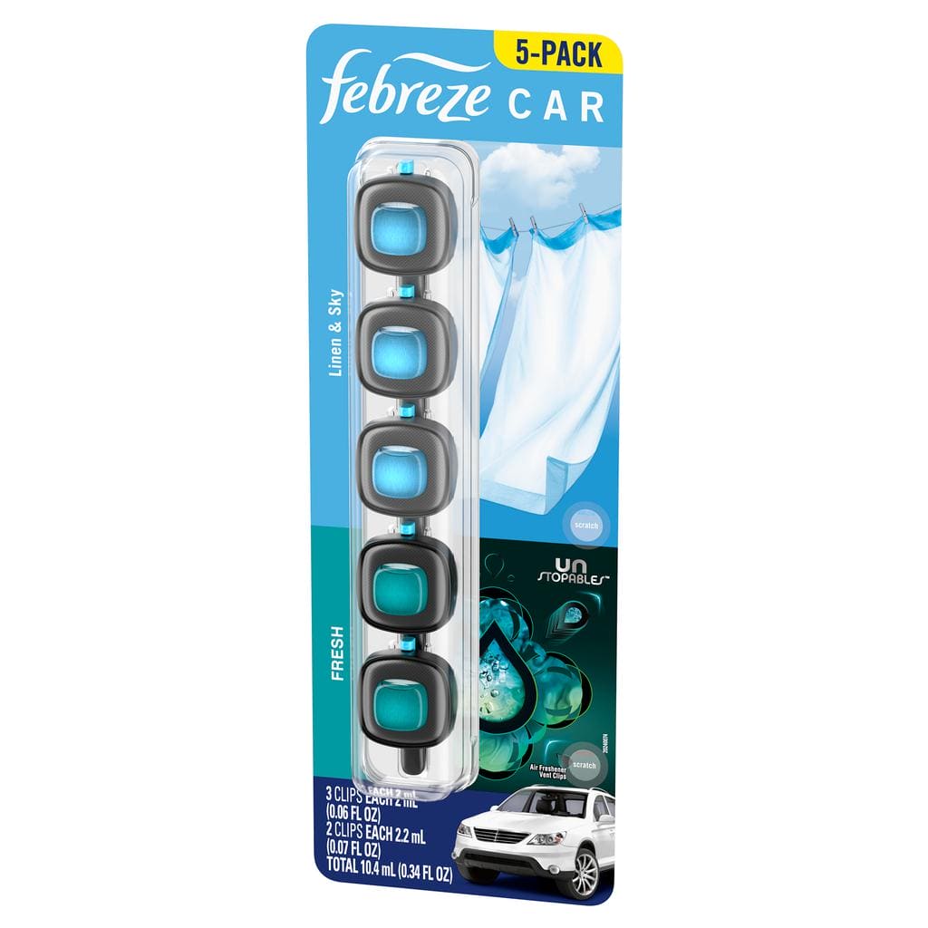Febreze Car Air Freshener 5 Units-483916-0030772133132 ebuystt
