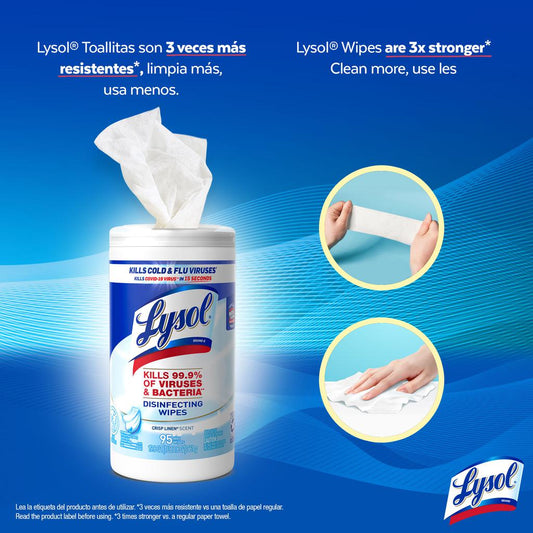 Lysol Virus and Bacteria Eliminating Disinfectant Wipes 4 Units / 95 Wipes-476239 ebuystt