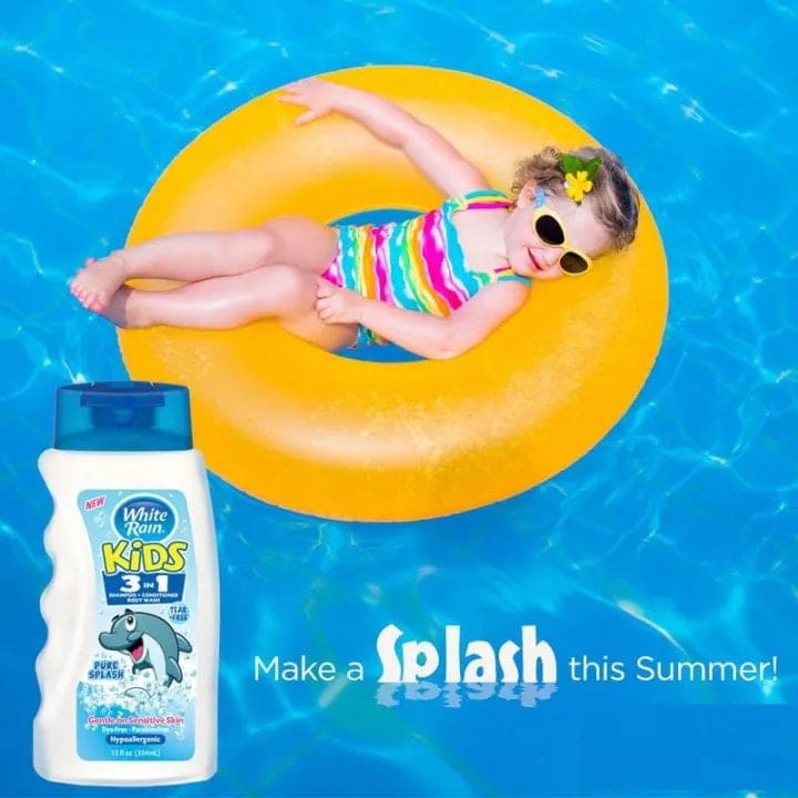 WHITE RAIN KIDS 3IN1 PURE SPLASH 354ML - WRK3I1PS Pie's Variety Store