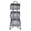 Kingrack 3-Tier Multi-Purpose Cart 17.04 Inch x 30.98 Inch-Assorted Color- White, Black, Grey -392131-6971524140074