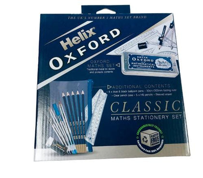 Helix Oxford Math Set with Assorted School Supplies - Discover the Helix Oxford Math Set with a variety of school supplies that students love! Ideal for students of various subjects such as math, geometry, trigonometry and design technology - 463032