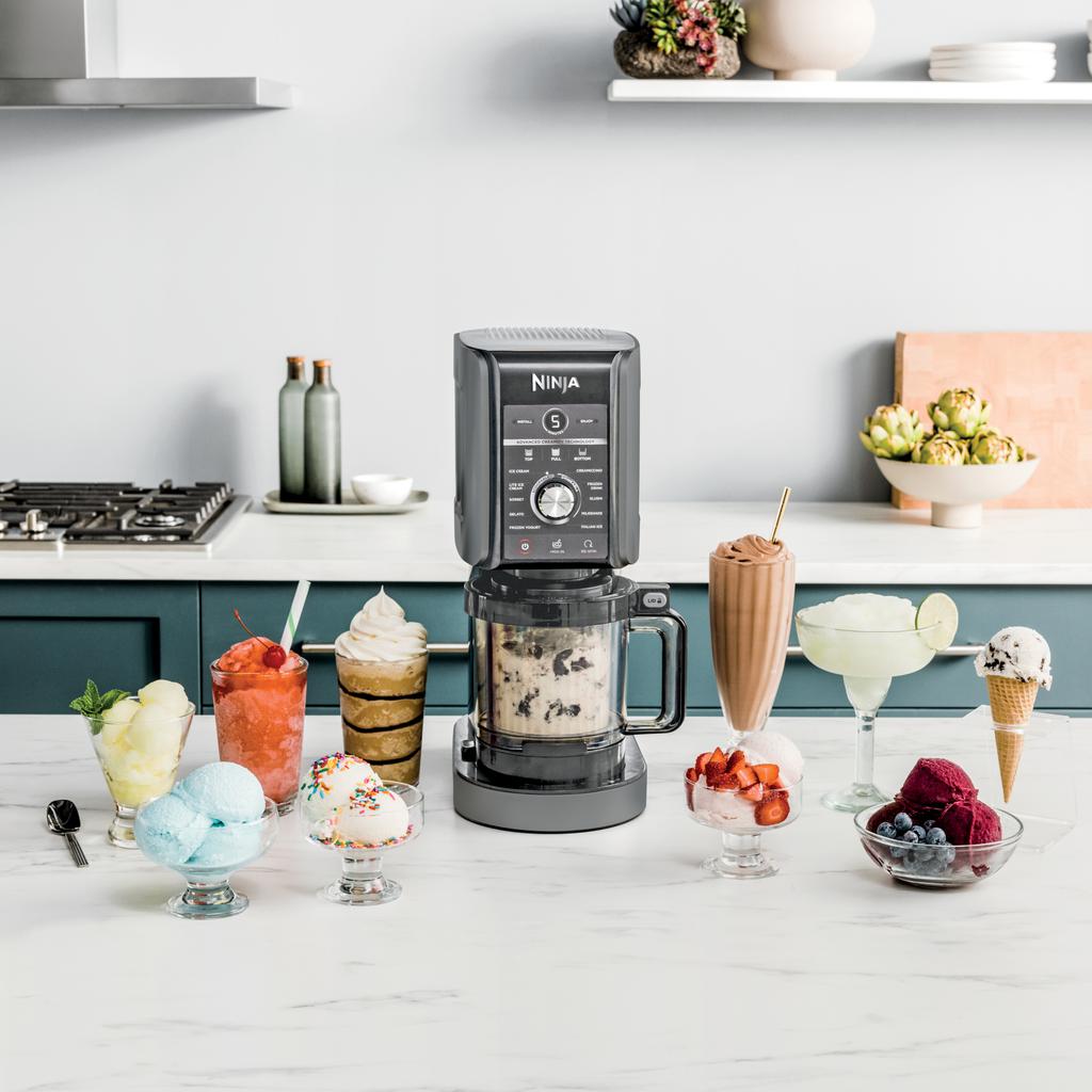 Ninja Creami Deluxe Ice Cream Maker with 5 Functions and 3 Containers with Lids CN501CO-491417 ebuystt