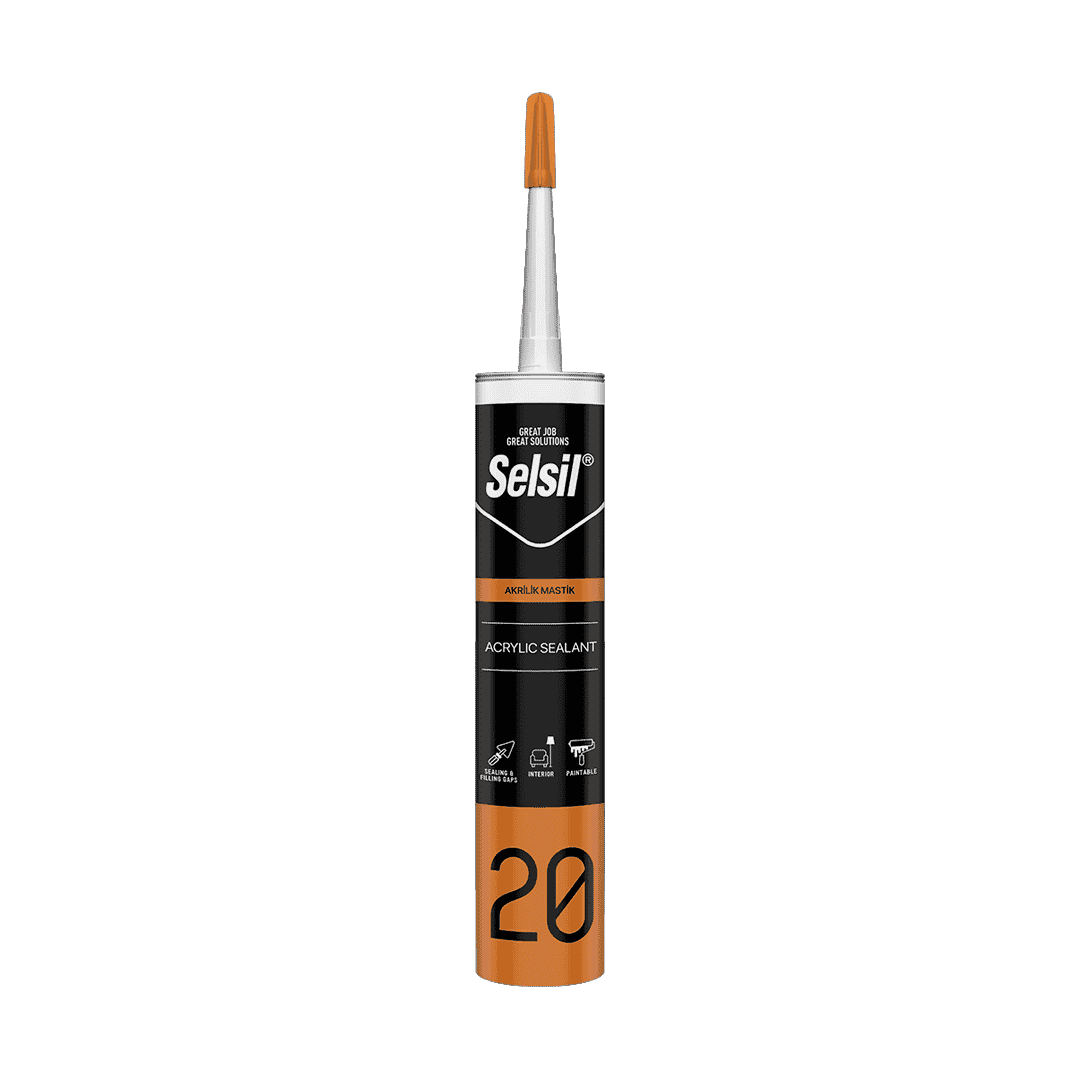 Selsil Acrylic Sealant is a one-component, acrylic-based filler. Sealing and filling Gaps, Interior, Paintable White 404418 Mega