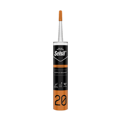 Selsil Acrylic Sealant is a one-component, acrylic-based filler. Sealing and filling Gaps , interior, Paintable White -1292/18