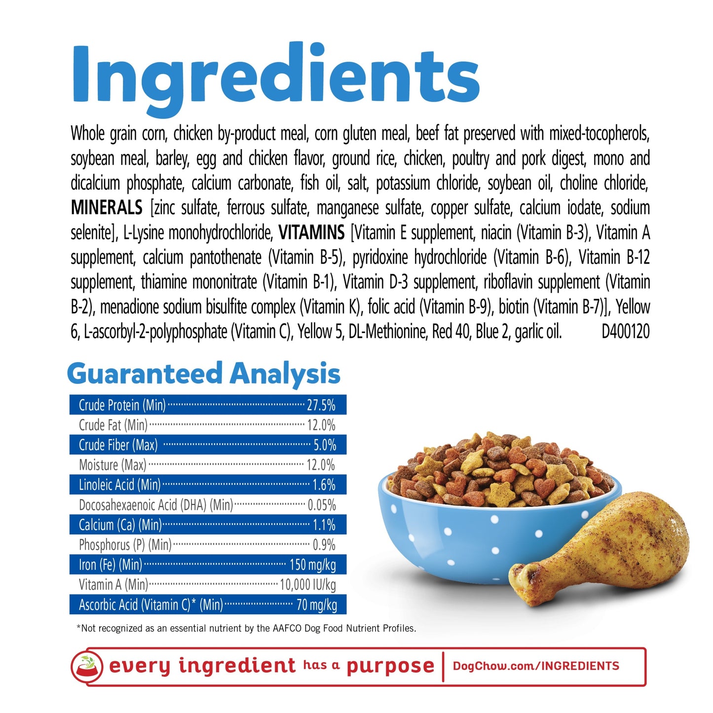Purina Puppy Chow Large Breed Chicken Flavor Formula Dry Dog Food, 32-lb - 01780014918 Pie's Variety Store