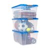 Iris Plastic Storage Tote 3 Pieces Set is perfect for eliminating clutter and getting the whole house organized -278090