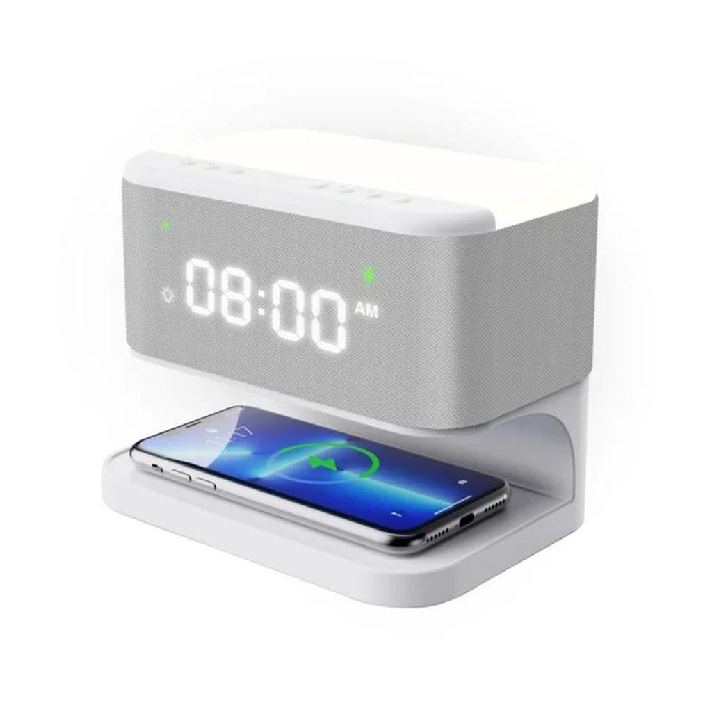 PocketTunes Wireless Alarm Clock with Charging Base. Solve your needs such as waking up on time while your phone is charging next to your bed thanks to this alarm clock -475300 EBUYSTT