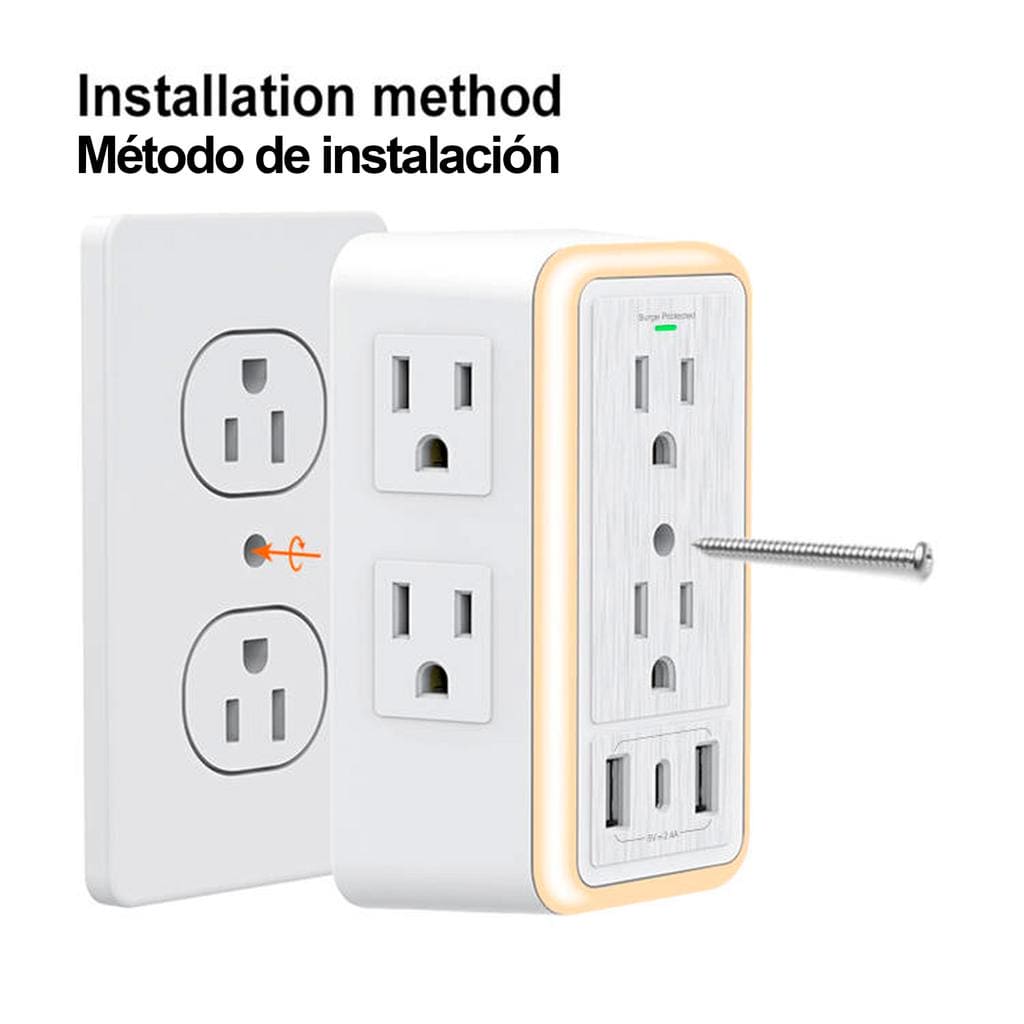 ProHT 6-Outlet Multiple Plug USB and Night Light. Get unmatched power with the ProHT power strip.-460644 EBUYSTT