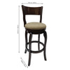 Swivel Barstool Wood ideal to complement bars, kitchens, or entertainment areas -483754