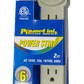 Powerlink Power Strip 6 Outlet 2FT- 253538 MEGA