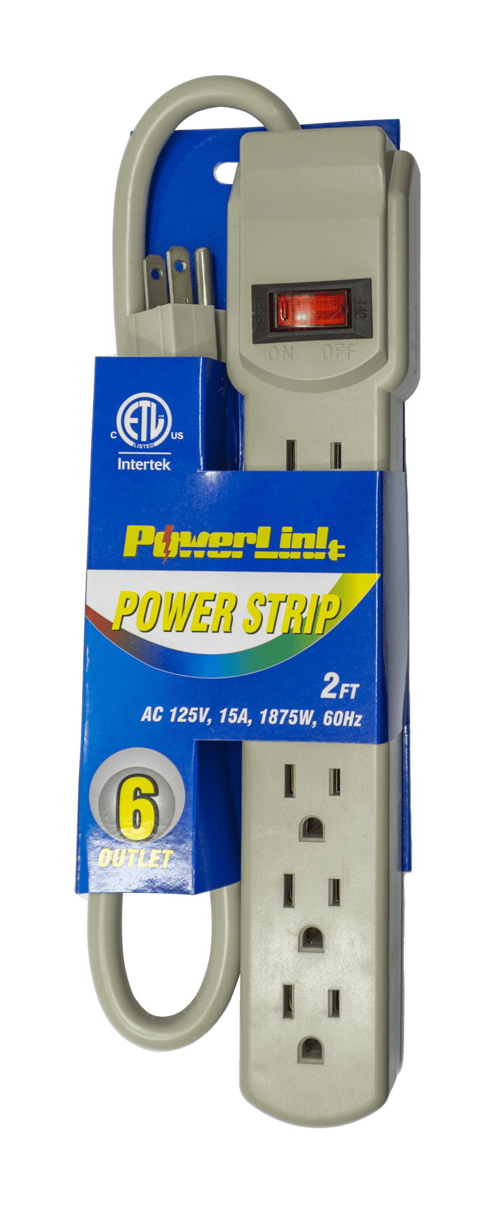 Powerlink Power Strip 6 Outlet 2FT- 253538 MEGA