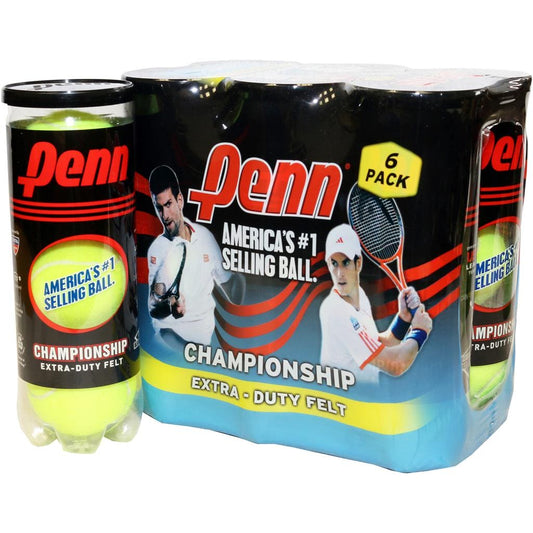 Penn Tennis Balls 6 Pack / 18 Units. You can start playing or practicing every day with this set of tennis balls, 6 packs each with 3 balls. -521027 EBUYSTT