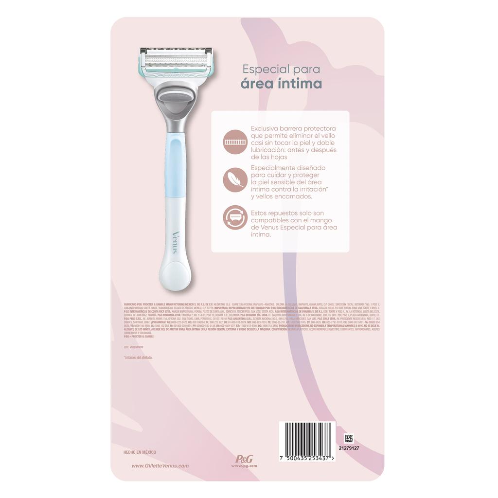 Gillette Venus Razor Intimate Area 1 Handle + 6 Refill Cartridges -503368 ebuystt