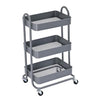 Kingrack 3-Tier Multi-Purpose Cart 17.04 Inch x 30.98 Inch-Assorted Color- White, Black, Grey -392131-6971524140074