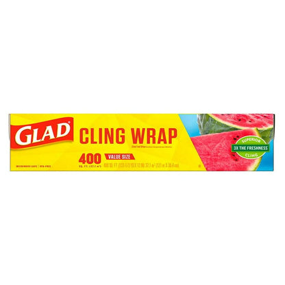 Glad Cling Wrap 400ft - 01258770257 Pie's Variety Store